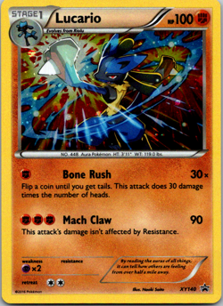 Pokemon TCG - Lucario XY140 - Holo Rare Black Star Promo Near Mint - Image 1