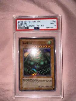 2002 Yu-Gi-Oh Kazejin Metal Raiders MRD 1st Edition Super Rare PSA 9 - Image 1