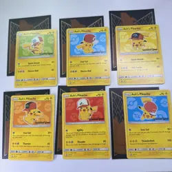 Pokemon The Movie I Choose You Cards TCG Set of 6 Ash's Pikachu Promo Sun & Moon - Image 1