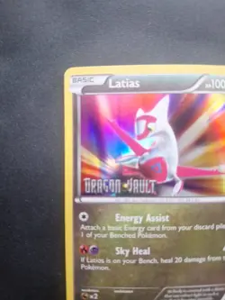Pokemon Latias 9/20 Holo Stamped Dragon Vault Rare Promo Card LP Condition - Image 2