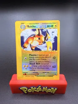 Pokemon TCG Raichu Expedition Base Set Reverse Holo Holo Rare Card 25/165 - Image 1