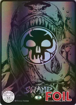 MTG Swamp (Venom Raised Foil) (1952) | NM Foil | Spider-Man Secret Lair {SLD} - Image 1