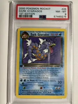 [ PSA 8 ] 2000 POKEMON ROCKET DARK GYARADOS 1ST EDITION NM - MT - Image 1
