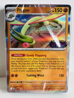 Flygon 016 Phantasmal Flames Stamped Pre-Release Promo Pokemon TCG Holo Sealed - Image 1
