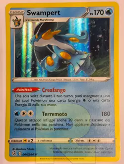 Swampert R Colpo Fusione 064/264 R Rara Holo Foil R Pokemon R Italiano EX - Image 1
