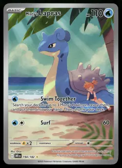 Misty's Lapras 194/182 Destined Rivals DRI Illustration Rare POKEMON - Image 1