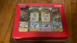 Pokemon 151 Sam’s Club Exclusive 4 Mini Tins + 4 Promo Card Bundle - Image 1