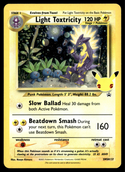 ✅Pokemon Light Toxtricity SWSH137 SWSH: Sword & Shield Promo Cards Holo✅NM✅B4AA✅ - Image 1
