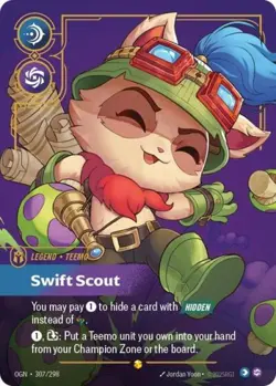 Riftbound Teemo Swift Scout (Overnumbered) NM Foil Origins - Image 1