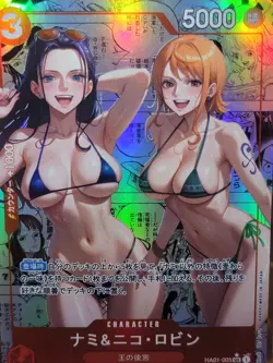 NICO ROBIN & NAMI One Piece Waifu Goddess CUSTOM CARD NM - Image 2