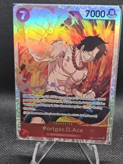 One Piece Card Game Portgas.D.Ace OP02-013 SR NM Condition - Image 1