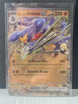 2025 Destined Rivals Cynthia’s Garchomp Ex Holo Rare Card. - Image 1