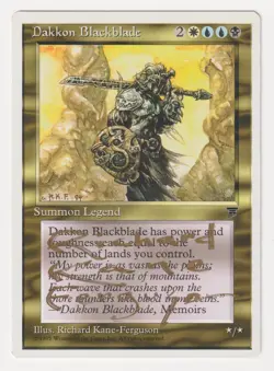 Gold Signed Dakkon Blackblade LP Chronicles Artist Richard Kane Ferguson MTG EDH - Image 1