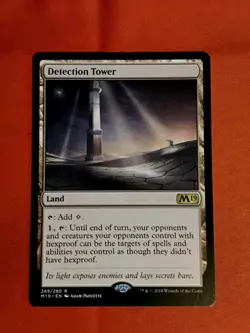 Detection Tower - Core Set 2019 MTG Magic the Gathering Reg RARE Unplayed Mint+ - Image 1