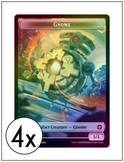 4x Gnome Token, Outlaws of Thunder Junction Big Score, Foil, Magic MTG NM - Image 1