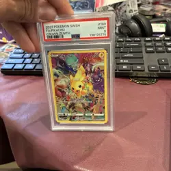 2023 POKEMON SWORD & SHIELD CROWN ZENITH #160 FULL ART/PIKACHU PSA 9 - Image 1