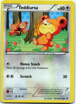 Teddiursa Common Legendary Treasures: Radiant Collection LTR pokemon Regular RC1 - Image 1