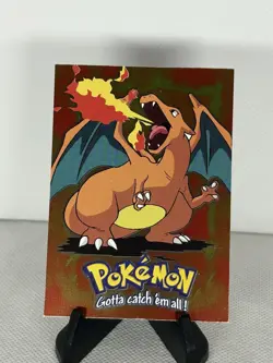 Topps Pokemon Holo Charizard E6 of 12 Movie Edition Holo Full Art Foil NM - Image 1