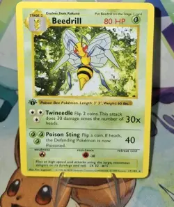 Pokemon TCG 1st Edition Shadowless Beedrill 17/102 NM/Better - Image 1