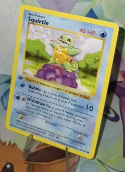 Pokemon TCG 1st Edition Shadowless Squirtle 63/102 NM/BETTER - Image 3