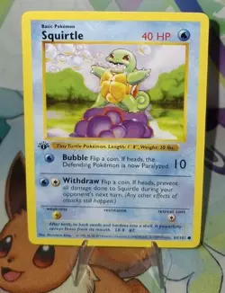 Pokemon TCG 1st Edition Shadowless Squirtle 63/102 NM/BETTER - Image 5
