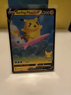 Pokemon TCG Celebrations #008/025 Surfing Pikachu LP - Image 1