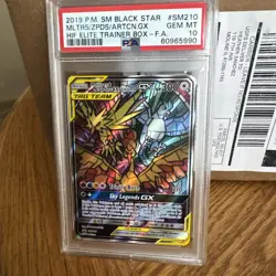 ?? 2019 Pokemon Moltres Zapdos Articuno GX Black Star Promo Elite ETB PSA 10 - Image 1