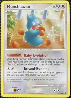 Munchlax 70/111 Rising Rivals Regular - Pokemon Card - Image 1