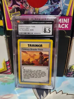 CGC 8.5 NM-MINT+ Pokemon Breeder Fields 62/64 Neo Revelation Pokemon Card - Image 1