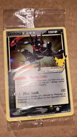 Pokemon TCG Greninja Gold Star SWSH144 Celebrations Black Star Promo Card Sealed - Image 3