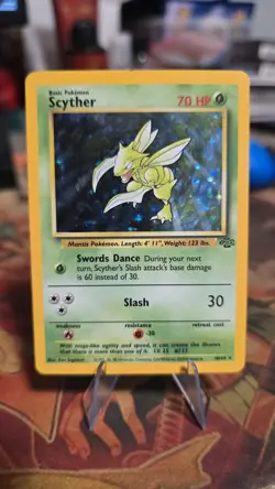 Pokemon TCG Scyther Holo Rare Jungle Unlimited Vintage Card - Image 1