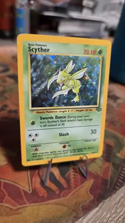 Pokemon TCG Scyther Holo Rare Jungle Unlimited Vintage Card - Image 2