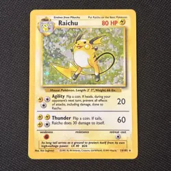 Raichu 14/102 Base Set Holo Nice Card (Never Played) NM - Image 1