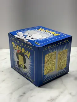 Pokemon Burger King 23k Gold Plated Trading Card Mewtwo in Blue Box - Image 3