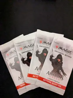 Magic The Gathering: 4x Universes Beyond Assassin's Creed Booster Packs - Image 1