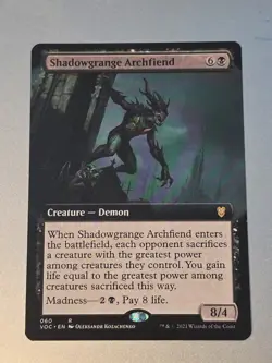 Shadowgrange Archfiend (Extended Art) Commander: Innistrad: Crimson Vow Regular - Image 1