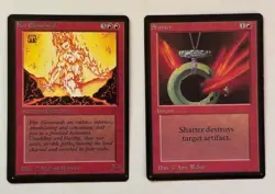 ***Beta Fire Elemental*** and Shatter MTG Beta Magic VG+/ VG - Image 1