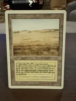 Savannah Revised Magic The Gathering MTG Dual Land Regular NM Never Played - Image 1