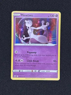 Pokemon TCG MEWTWO 059/159 Crown Zenith Holo Rare - Image 1