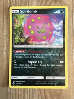 Pokemon TCG Spiritomb Unbroken Bonds 112/214 Reverse Holo Holo Rare NM - Image 1