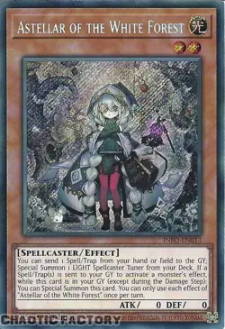 YUGIOH INFO-EN013 Astellar of the White Forest Secret Rare 1st Edition NM - Image 1