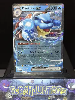 Pokemon Card Blastoise ex 030/142 Stellar Crown Stamped Promo Double Rare NM - Image 1
