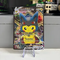 Pokemon - M Lucario Pikachu VCOS Cosplay Custom Fan Art Holographic card - Image 1