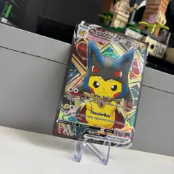 Pokemon - M Lucario Pikachu VCOS Cosplay Custom Fan Art Holographic card - Image 2