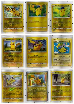 Mint Pikachu 19 Card Lot Pokemon TCG Mixed Series GO Holo V Promo - Image 1