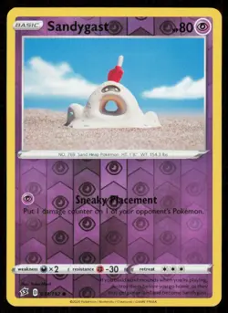 Sandygast #081/192 Reverse Holo 2020 Pokemon Rebel Clash LP - Image 1