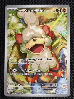 2024 Pokemon TWMen Twilight Masquerade 181/167 Hisuian Growlithe - Image 1