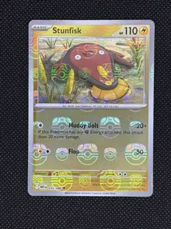 Pokemon TCG STUNFISK 035/086 Master Ball SV White Flare - Image 1