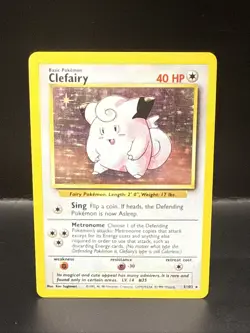 Pokemon TCG Clefairy Base Set Holo Unlimited Rare Card 5/102 B - Image 3