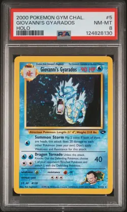 Pokemon TCG Giovanni's Gyarados Holo 5/132 Gym Challenge PSA 8 NEW CERT - Image 1